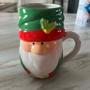 Bay Island Festive Santa Mug - Green, Red, White